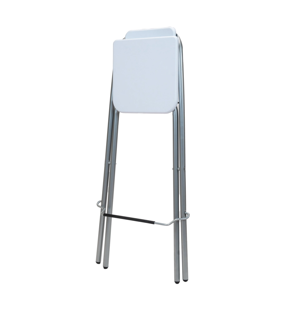 Sgabello pieghevole bellahome bianco 48,5x48x97 cm